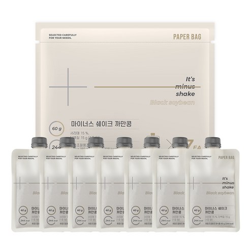 페이퍼백 까만콩 마이너스 쉐이크 7p, 1개, 420g 1개, 420g