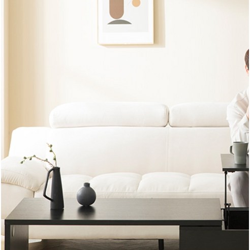 파로마 올랜도 아쿠아텍스 3인용 소파 + 스툴 세트 방문설치 후기 분석 - 등받이 각도