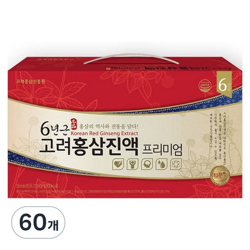 고려홍삼진흥원 6년근 고려홍삼진액 프리미엄 50ml, 60개 맛있게 먹은 솔직 후기 - 상품 이미지 1