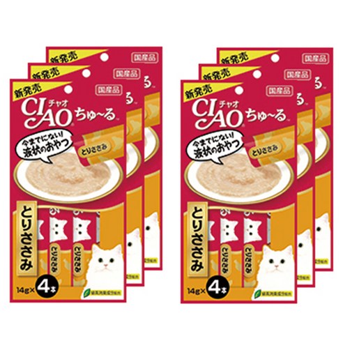 챠오츄르 고양이 짜먹는 간식, 닭가슴살, 14g, 24개