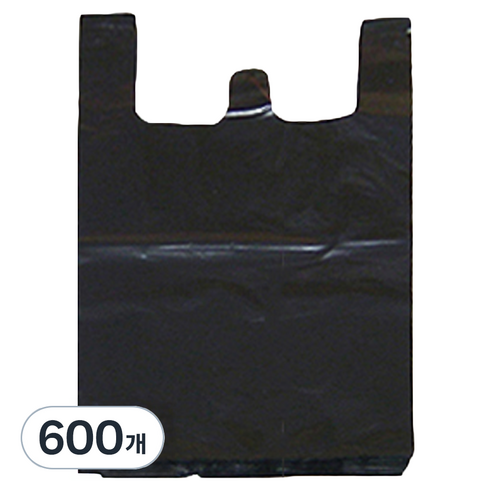 월드크린 손잡이 비닐 봉투 검정, 20L, 600개