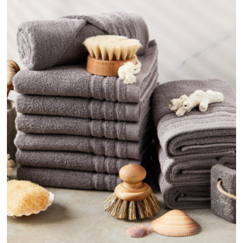 소프트터치 라인보더 호텔수건 150g 30수 면사, 그레이, 5개 후기 분석 - 디테일 근접 이미지