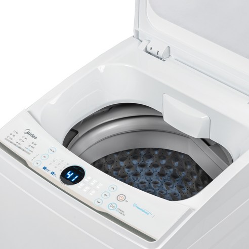 마이디어 통돌이 세탁기 MA200W70/WW-KR 7kg 후기 분석 - 제품 측면 및 배수 호스 연결부