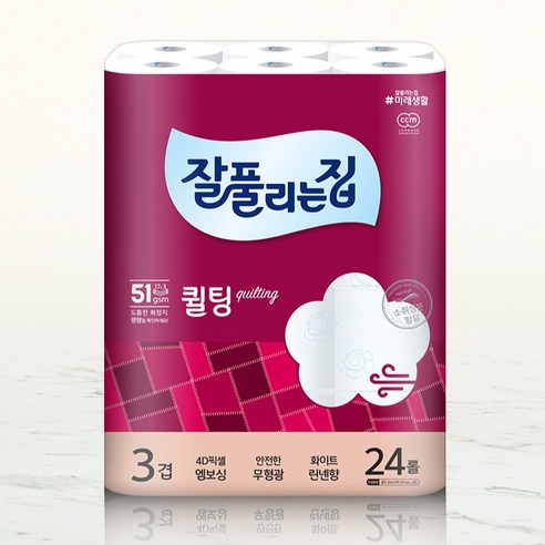 잘풀리는집 퀄팅 3겹 화장지 이미지 2