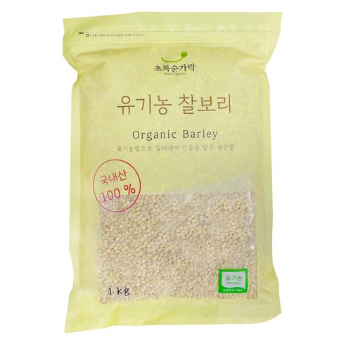 초록숟가락 유기농 찰보리쌀, 1개, 1kg