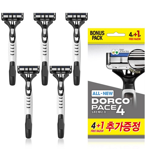 PACE ALL NEW 페이스 포 휴대용 면도기, 5개입, 1개