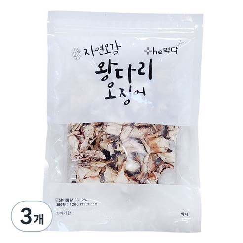 더먹다 왕다리 오징어, 120g, 3개