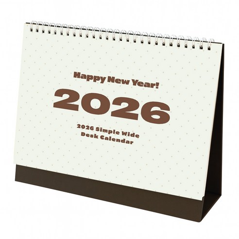 탐사 오피스 2026 심플 와이드 PP커버 데스크 캘린더 라지(210x260mm)
