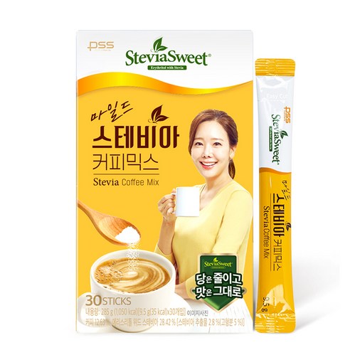 스테비아스위트 마일드 스테비아 커피믹스, 9.5g, 30개입, 1박스