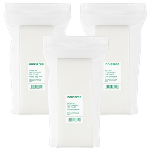 이니스프리 닦아 쓰는 화장솜, 80개입, 3개