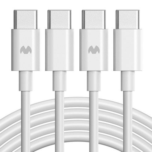 구스페리 C타입-C타입 60W 고속 충전 케이블, 2m, 화이트, 2개