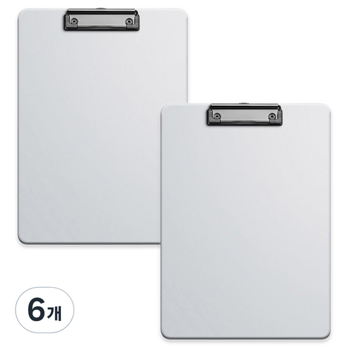 코히모 A4 PP재질 클립보드 3mm 3W321, 6개, 그레이
