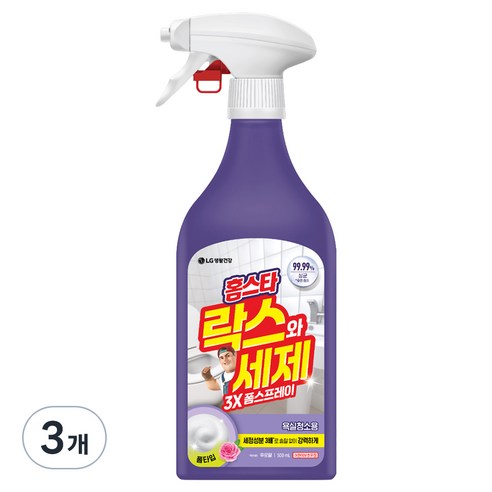 홈스타 락스와 세제 스프레이 후로랄, 3개, 500ml
