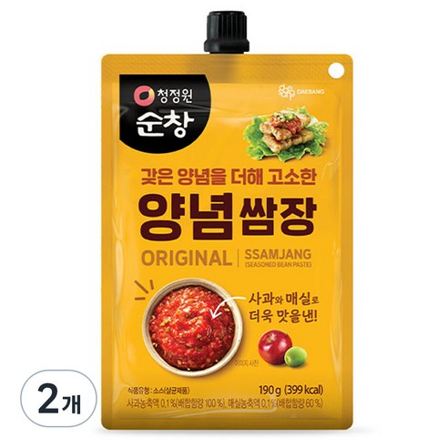 청정원순창 양념쌈장, 190g, 2개