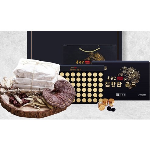 종근당 침향환 골드, 225g, 1개 후기 분석 - 제품 전체 구성샷