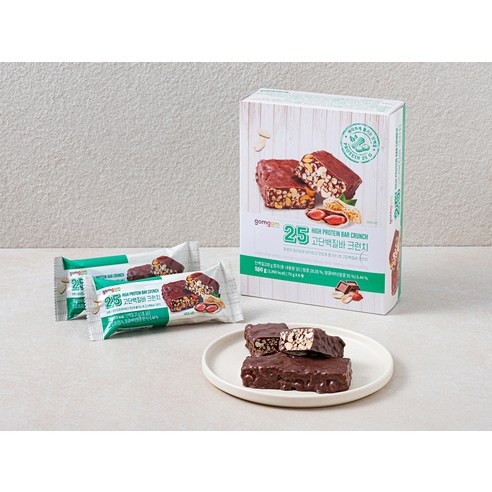 곰곰 25 고단백질바 크런치 70g, 8개 맛있게 먹은 솔직 후기 - 상품 이미지 2