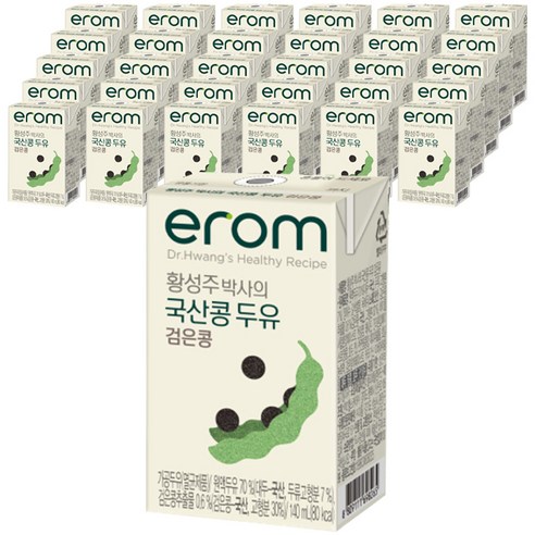 이롬 황성주 박사의 국산콩 두유 검은콩, 140ml, 48개