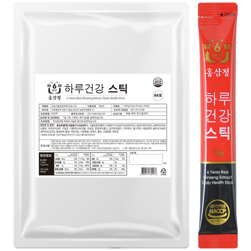 홍삼정 6년근 하루건강스틱, 1.26kg, 1개