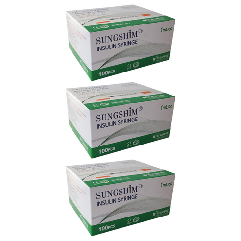 성심 인슐린 주사기 1mL 13mm 30G, 300개