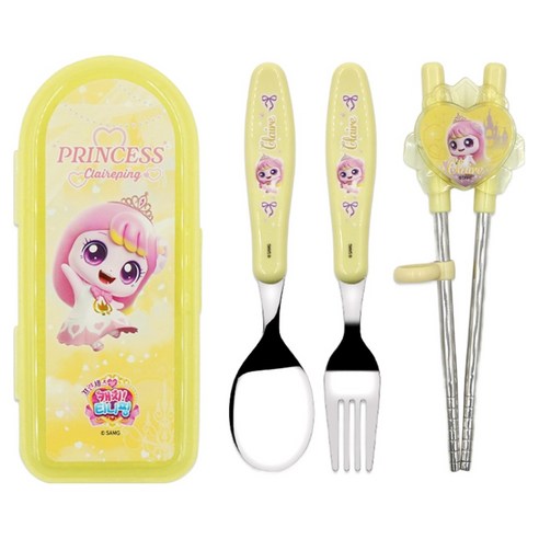 르번 프린세스 캐치티니핑 올인원 교정 젓가락 풀세트, 아름핑, 스푼 + 포크 + 젓가락 + 케이스, 1세트