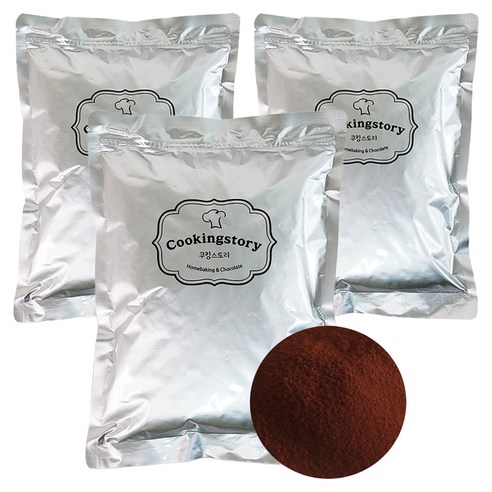 쿠킹스토리 무가당 코코아 파우더, 500g, 1개입, 3개