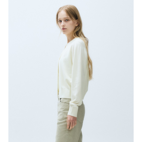 마리떼프랑소와저버 여성용 BASIC CARDIGAN KNIT 세트 후기 분석 - 이너 니트 단독 착용 컷