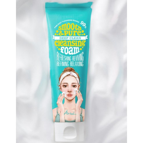 아리얼 스무스앤퓨어 딥 클린 클렌징폼 이미지 2