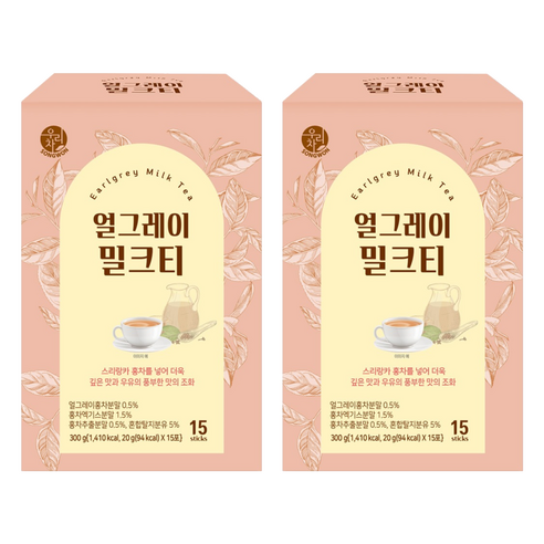 우리차 얼그레이 밀크티, 20g, 15개입, 2개