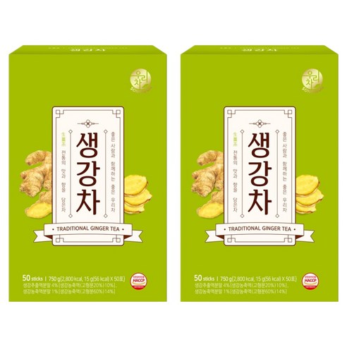 우리차 생강차, 15g, 50개입, 2개