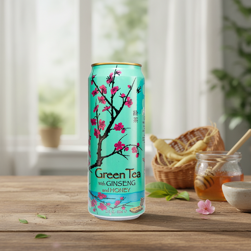 AriZona 蜂蜜人蔘綠茶, 650ml, 24罐- 茶飲| 酷澎