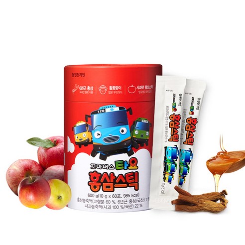 천지인 꼬마버스 타요 홍삼스틱 600g, 2개 맛있게 먹은 솔직 후기 - 상품 이미지 4