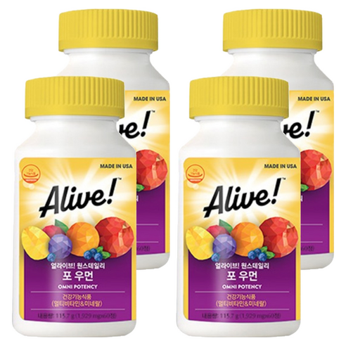 얼라이브 원스데일리 포 우먼 멀티 비타민, 60정, 4개