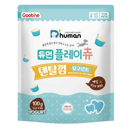 듀먼 강아지 플레이츄 덴탈껌 10p, 요구르트, 100g, 1개