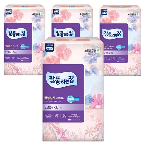 잘풀리는집 천연펄프 미용티슈 2겹 280매입, 24개 솔직 후기 | 실사용자 리뷰 분석 - 상품 이미지 1
