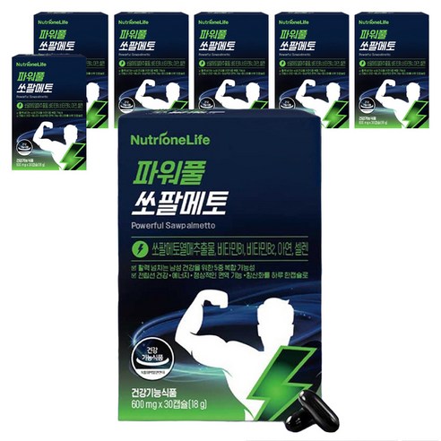뉴트리원 파워풀 쏘팔메토 로르산 115, 30정, 7개