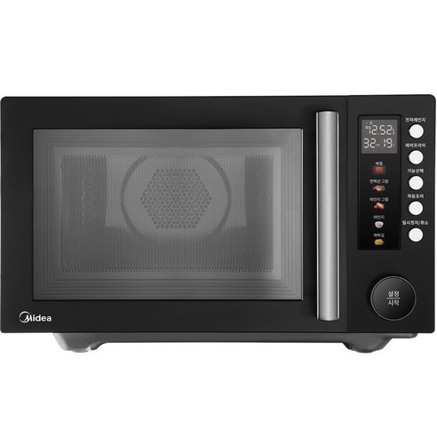 마이디어 플랫 광파오븐 에어프라이어 전자레인지 25L 블랙 후기 분석 - 조작부 상세