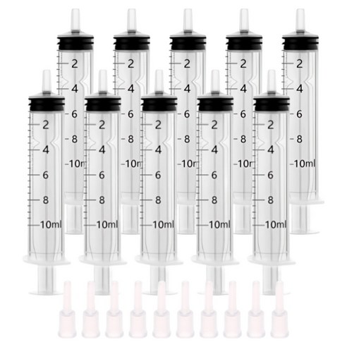 다온셀렉트 무한잉크 충전 석션팁 포함 석션주사기 10ml, 혼합색상, 10개