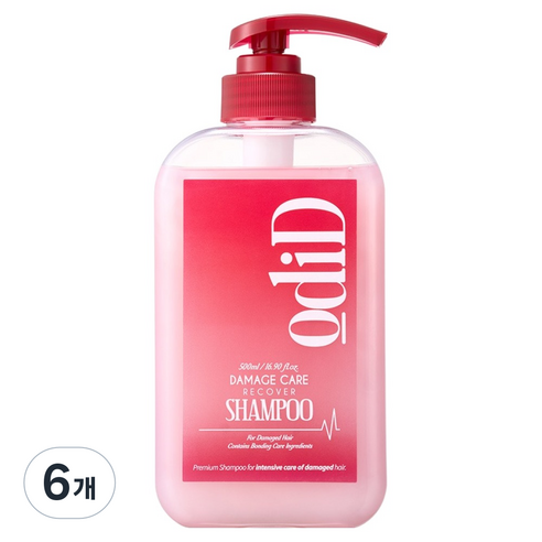 오디드 데미지 케어 리커버 샴푸, 500ml, 6개