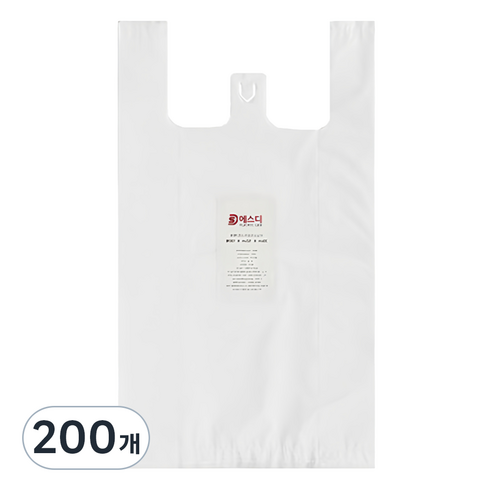 에스디 A급마트용봉투 백색, 10L, 200개