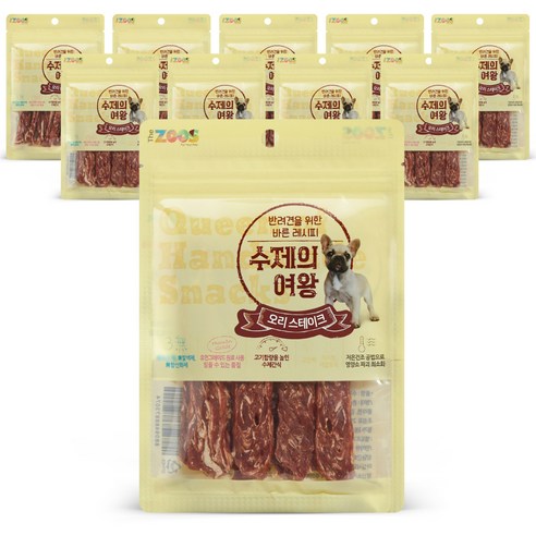 수제의여왕 강아지 간식, 오리스테이크, 70g, 10개