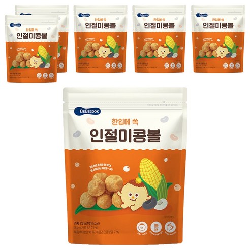 베베쿡 한입에 쏙 인절미 콩볼, 인절미맛, 25g, 6개
