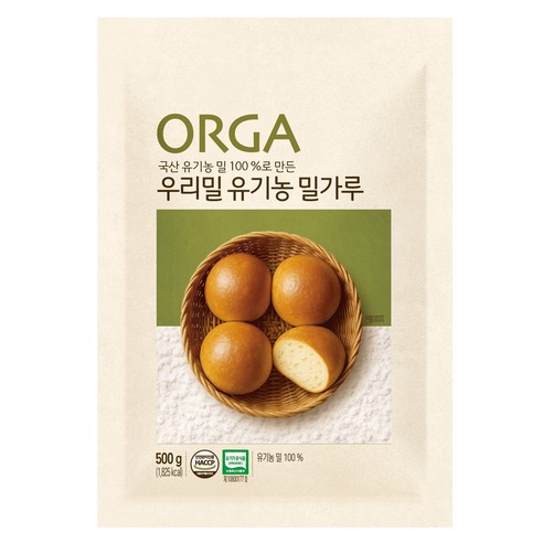 올가홀푸드 유기밀가루, 500g, 1개