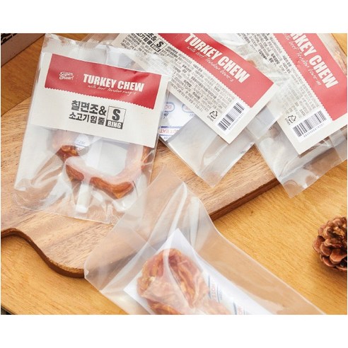 슈퍼츄 강아지 터키츄 힘줄 건조간식 링타입 S 이미지 3