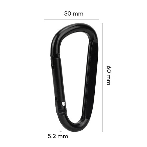 코멧 아웃도어 고강도 D형 알루미늄 카라비너 5개 + 수납 파우치 세트 이미지 2