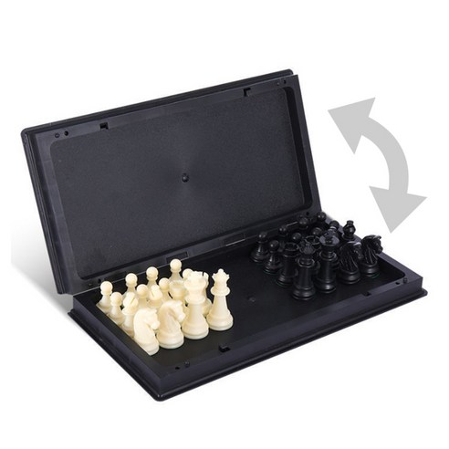 탐사 휴대용 자석 체스 앤 체커 세트 대형 2in1 여행용 보드 게임 솔직 후기 | 취미생활 필수템 - 상품 이미지 3