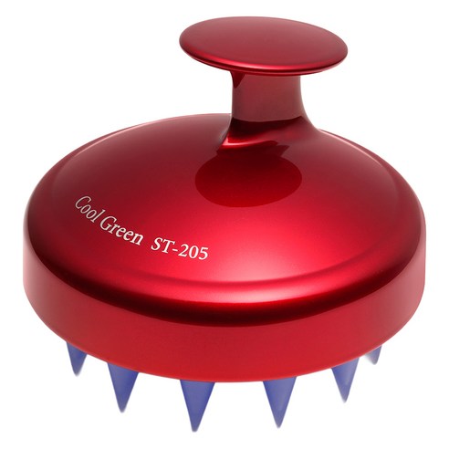 쿨그린 토르말린 두피 마사지 브러쉬 ST-205, 레드, 1개