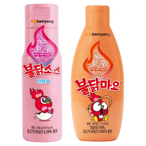 삼양 까르보불닭 소스 200g + 불닭마요 소스 250g, 1세트