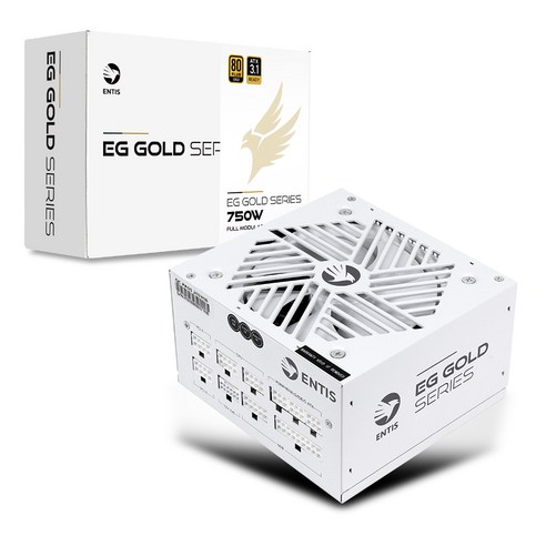 엔티스 EG 골드 750W 풀모듈러 파워서플라이 80PLUS, ATX3.1(화이트)