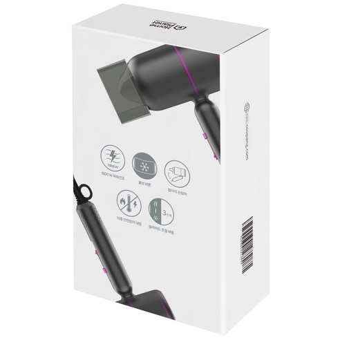 홈플래닛 쿨샷 전문가용 접이식 헤어 드라이기 1800W 후기 분석 - 한 손 파지 모습