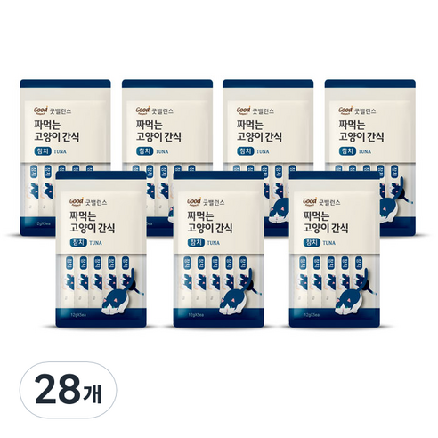굿밸런스 짜먹는 고양이 간식, 참치, 60g, 28개